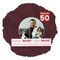 Dark Red Suede Mat Board for 30x30 Frames - Circle Opening for 20x20 Photos